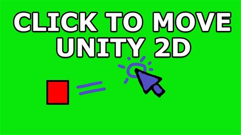 Click To Move Unity 2d Tutorial Youtube