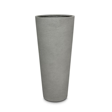 Fleur Ami New Tribeca Shape Floor Vase Conical Ø 50 Cm Height 110 Cm Natural Raw Stone Gray