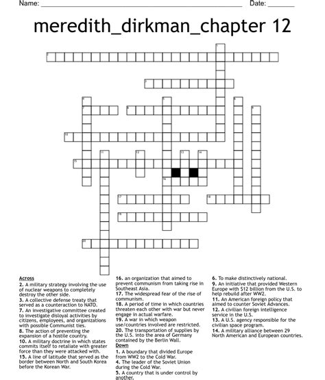 Meredith Dirkman Chapter 12 Crossword WordMint