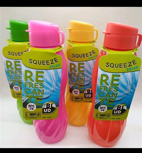 Squeeze Garrafa Gua Academia Escola Color Transparente Ml Lindas