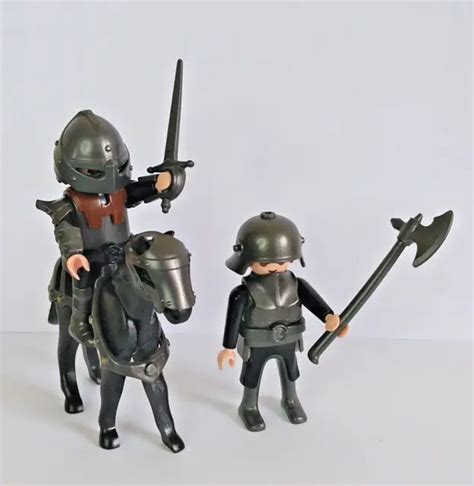 Playmobil M Di Val Figurines Chevalier Soldat Guerrier P E Cheval