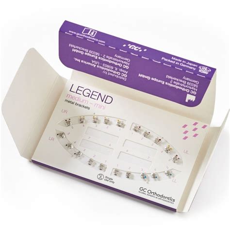 Legend Mini Rhodium Roth Single Patient Kits Gc Orthodontics Inc