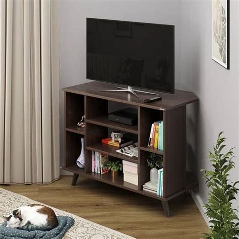 Free Standing Gautier TV Unit Set Top Box Stand Book Shelf Wenge At