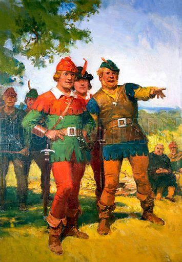 Robin Hood With Some Of His Merry Men Stock Image Look And Learn