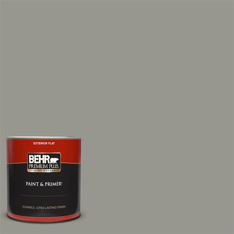 Behr Premium Plus Qt N Battleship Gray Flat Exterior Paint