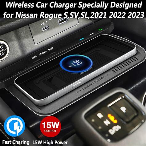 Havk 2022 Center Console Wireless Charger Tray For Nissan X Trail Rogue S Sv Sl 2021 2022 2023