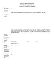 Commonwealth Statutory Declaration Form Pdf Commonwealth Of Australia