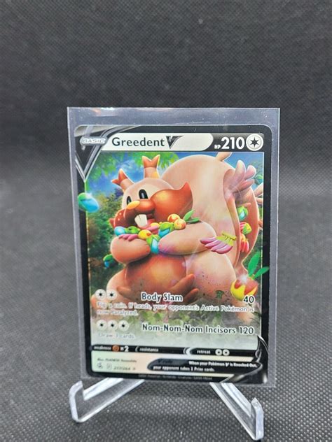 Greedent V Fusion Strike Nm Full Art Ultra Rare Pokemon Card Ebay