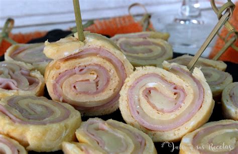 JULIA Y SUS RECETAS Rollitos de tortilla francesa y jamón cocido