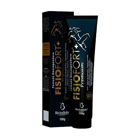 Pomada Massageadora Fisiofort Premium 150g Preta Bio Instinto Creme Gel