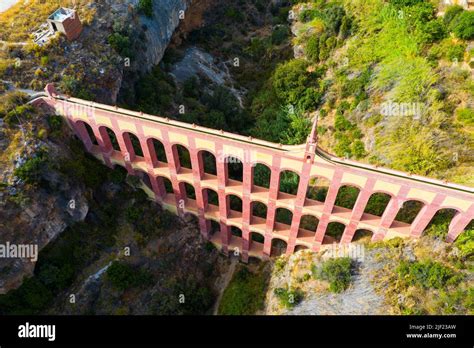 Aerial View Of Eagle Aqueduct In Andalusian Municipality Of Nerja