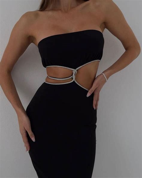 Pin By I On Dress Elegant Black Dress Womens Midi Dresses Tube Top