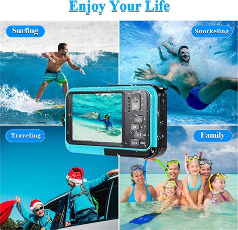 Waterproof Camera Compact Underwater Cameras Mp K Full Hd Video