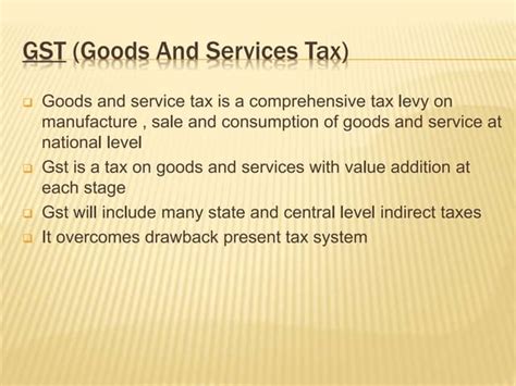 Gst Goods And Services Taxpptx