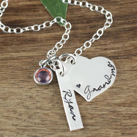 Personalized Grandma Necklace Grandma T Name Necklace Etsy