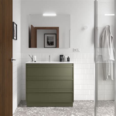 Mueble De Ba O Attila Cajones Green Satin Lavabo