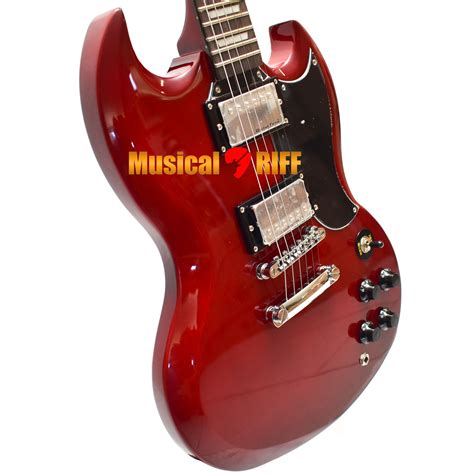 Guitarra Encore Modelo Sg E69 Cherry Red Musical Riff Loja De