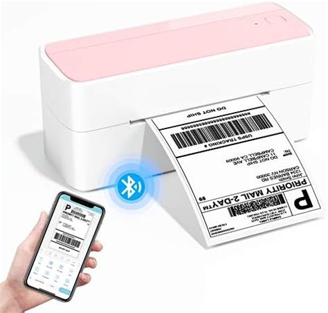 Omezizy Bluetooth Shipping Label Printer Pink Thermal Label Printer