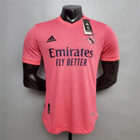 Camisa Real Madrid Rosa Away 2020 2021 Jogador