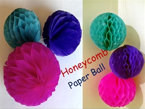 Paper Honeycomb Ball Honeycomb Ball How To Make Honeycomb Pom Pom