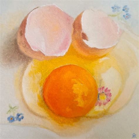 Still Life Of An Egg By Kelly Allard Watercolor Food Egg Painting