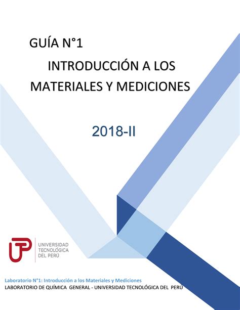 GUÍA N1 Introducción A LOS Materiales Y Mediciones 2018 II GUÍA N