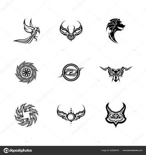 Download - Black tribal vector logo design icon and sign tribal ...