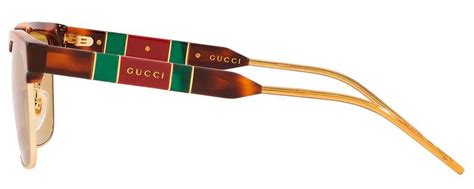 Gucci Gg0603s Unisex Designer Square Sunglasses Tortoise Havana Gold