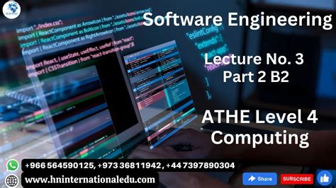 Software Engineering Lecture No 03 Part 2 B2 ATHE Level 4 Computing