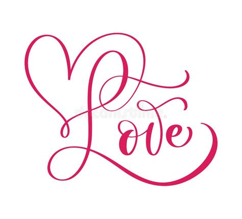 Happy Valentines Day Cursive Font Stock Illustrations Happy