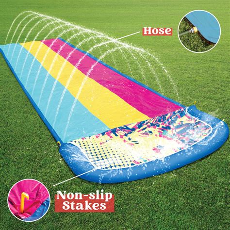 Sloosh Water Slide 3 Person Deluxe Digital Pattern Water Slides With