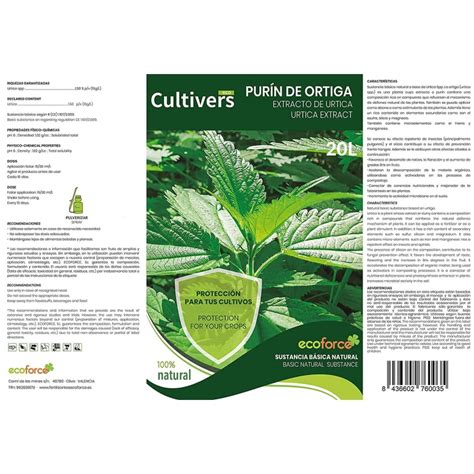 Cultivers Ecoforce Purín Natural de Ortiga 1L Open Grow Shop