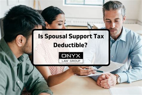 Is Spousal Support Tax Deductible 2023 Onyx Law Group