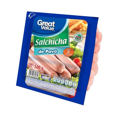 Salchicha Great Value De Pavo 500 G Walmart