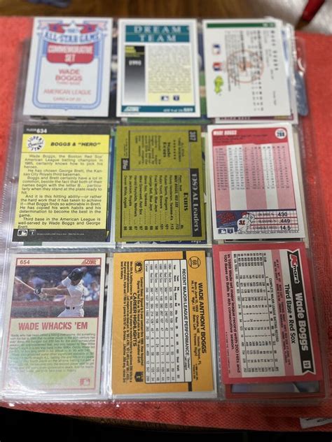 9 Card Lot Baseball Wade Boggs Boston Red Sox HOF NM MT 004 EBay