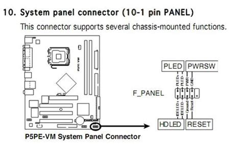 SOLVED: Asus p5pe-vm front panel audio connector (10-1 pin - Fixya