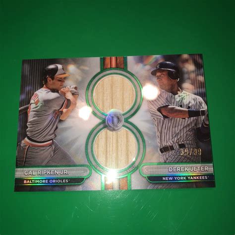 Topps Tribute Derek Jeter Cal Ripken Jr Game Used Bats Ebay