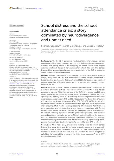 (PDF) School distress and the school attendance crisis: a story ...