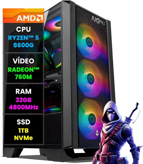 Pc Gamer Computador Completo NoLag Amd Ryzen 5 8600G Radeon Graphics