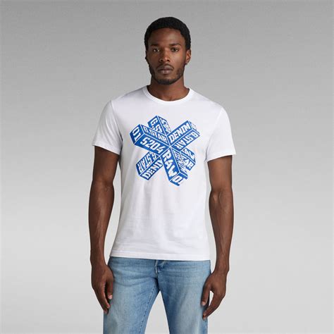 Graphic Stm T Shirt White G Star Raw