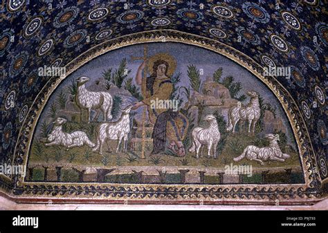 Mosaic Of The Good Shepherd In The Chapel Of San Lorenzo In The