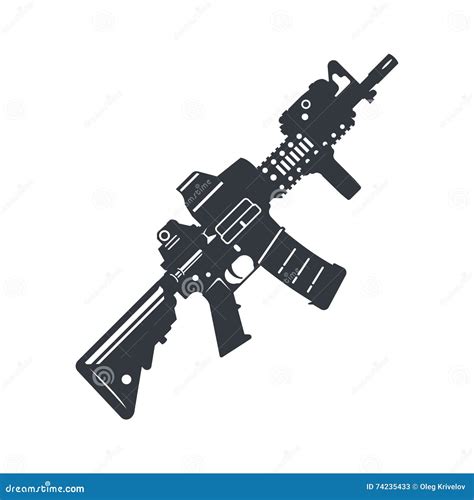 Assault Rifle Vector Stock Vector Illustration Of Club 74235433