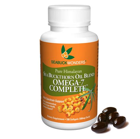 Seabuckwonders Omega 7 Sea Buckthorn Oil Blend 180 Softgels 500mg