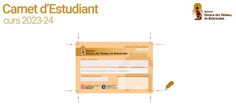 Carnet Estudiant Institut Escola Del Treball