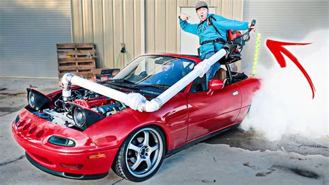 I Used A Leaf Blower To Make My Car Fast Youtube