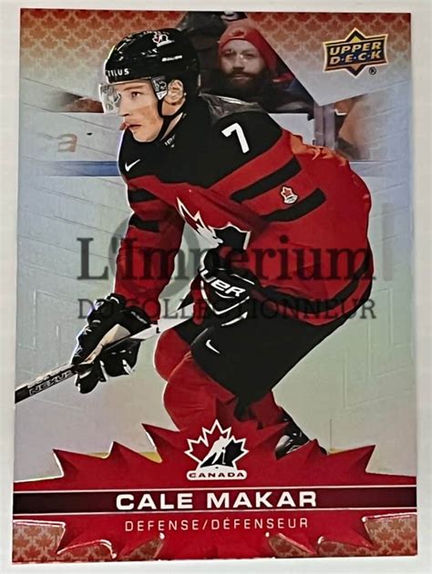 Team Canada Hockey Card Cale Makar