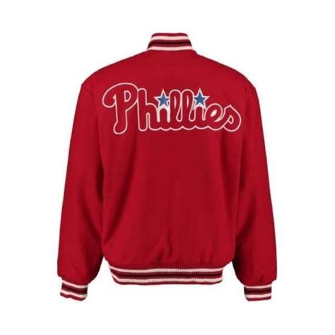 Starter S Philadelphia Phillies Red Varsity Jacket Top Celebrity