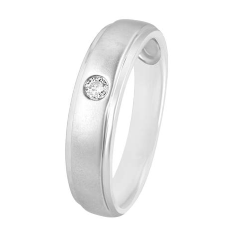 Buy Glossy Diamond And Platinum Ring For Men PMR16005 Online At ORRA