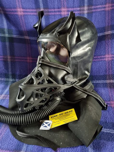 Rubber Fighter Pilot Gas Mask Hood Vintage Ar5 Raf Aircrew Respirator