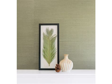 Barbora Light Green Grasscloth Wallpaper